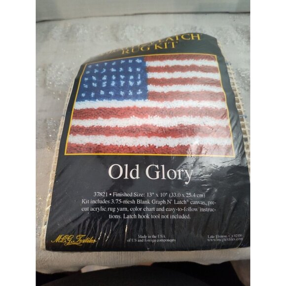 MCG Textiles Old Glory Graph N Latch Hook Rug‎ Kit 13 x 10 Hook Included USA - Picture 4 of 4